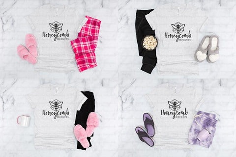 Ash Bella Canvas 3001 Mockup Bundle, Women's T-Shirt Mockup, Comfy and Cozy Mockup Mock Up Photo Honeycomb Mockups 