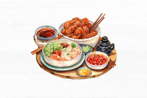 Asia Foods Watercolor Clipart Sublimation Regulrcrative 
