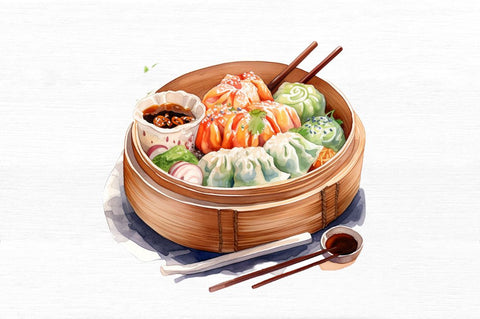 Asian Food Watercolor Clipart Sublimation Regulrcrative 