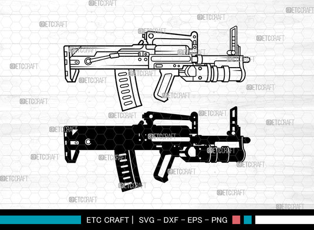 Assault Rifle SVG, Weapon SVG, Kalashnikov Svg, Ak 47 Svg, Assault Rifle Svg, Sniper Gun Svg, Assault Rifle SVG ETC Craft 