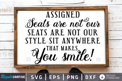 Assigned seats are SVG SVG Regulrcrative 