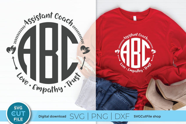 Assistant coach svg, dance coach svg, appreciation, field hockey svg, baseball, softball, cheer, monogram svg, Gymnastics, volleyball SVG SVG Cut File 