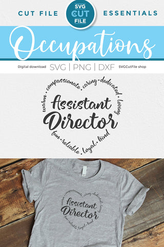 Assistant Director svg, Asst Director of Operations svg, Activity appreciation svg SVG SVG Cut File 