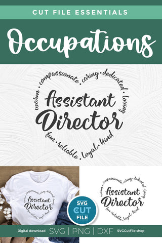 Assistant Director svg, Asst Director of Operations svg, Activity appreciation svg SVG SVG Cut File 