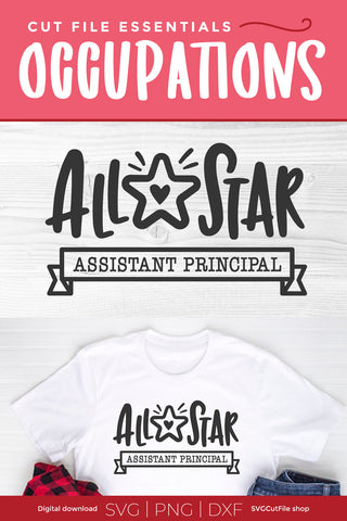 Assistant principal svg all star SVG SVG Cut File 