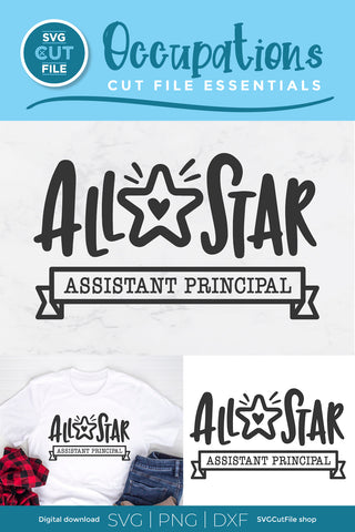 Assistant principal svg all star SVG SVG Cut File 