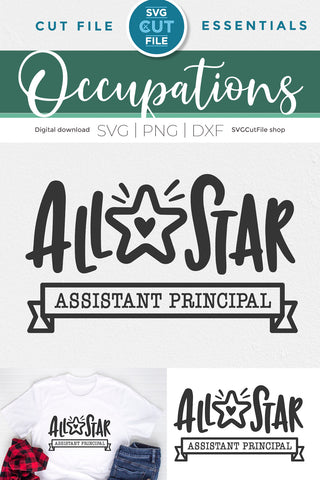 Assistant principal svg all star SVG SVG Cut File 