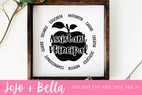 Assistant Principal Svg, Back to School Svg, Svg, School Svg, Kids Svg, Teacher Svg, Svg Designs For Cricut, Sublimation Designs Downloads SVG Jojo&Bella 