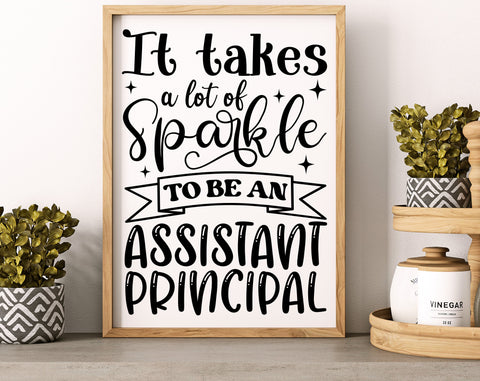 Assistant Principal SVG Bundle, 6 Designs, Assistant Principal Definition SVG, Assistant Principal Rainbow SVG, It Takes A Lot Of Sparkle To Be An Assistant Principal SVG SVG HappyDesignStudio 