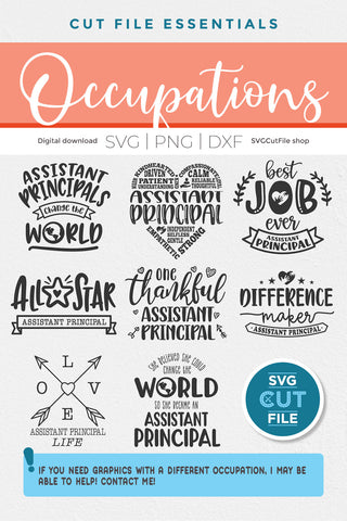 Assistant Principal svg bundle, Elementary school assistant principal SVG SVG Cut File 