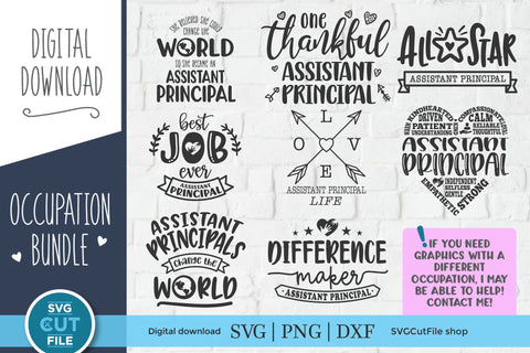 Assistant Principal svg bundle, Elementary school assistant principal SVG SVG Cut File 