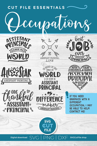 Assistant Principal svg bundle, Elementary school assistant principal SVG SVG Cut File 