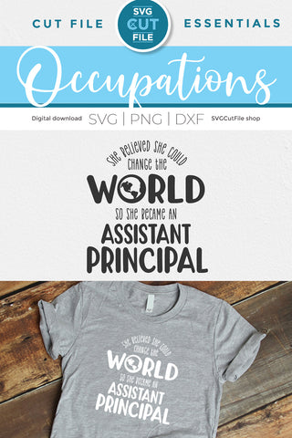 Assistant principal svg change world SVG SVG Cut File 