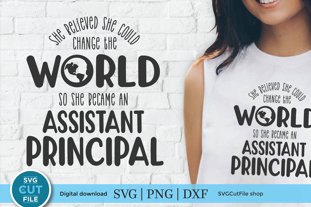 Assistant principal svg change world SVG SVG Cut File 