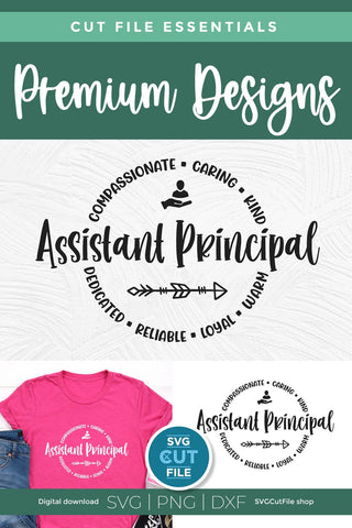 Assistant principal SVG with round circle for men or women SVG SVG Cut File 