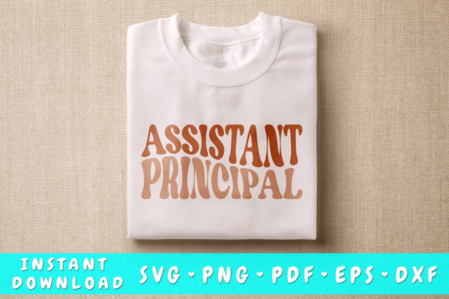 Assistant Principal Waved SVG SVG HappyDesignStudio 