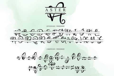 Aster Monogram Font Letterara 