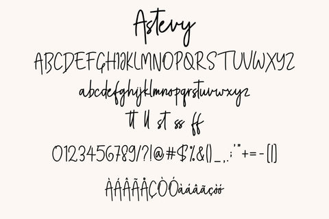 Astevy - Handwritten Script Font Font Balevgraph Studio 