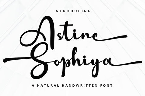 Astine Sophiya Script Font muhammadzeky 