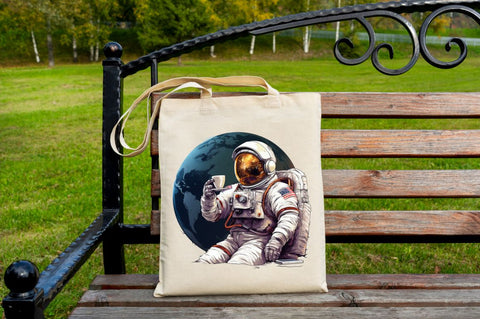Astronaut Drinking Coffee Clipart Bundle SVG Regulrcrative 