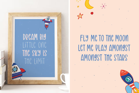 Astronaut Font (Cute Fonts, Kids Fonts, Craft Fonts, Cricut Fonts) Font Jupiter Studio Fonts 