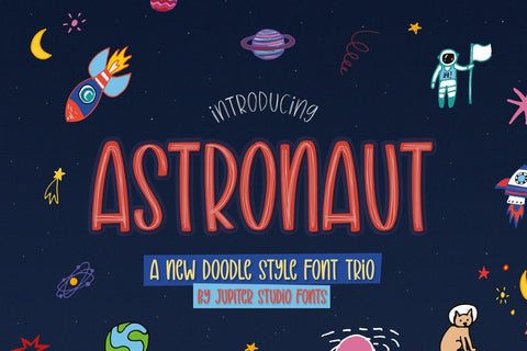 Astronaut Font (Cute Fonts, Kids Fonts, Craft Fonts, Cricut Fonts) Font Jupiter Studio Fonts 