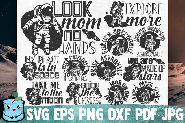 Astronaut SVG Bundle SVG MintyMarshmallows 