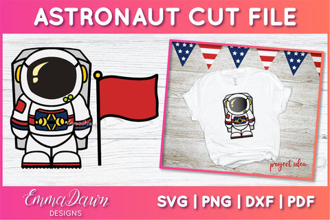 Astronaut SVG SVG Emma Dawn Designs 