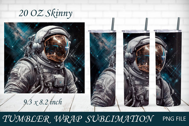 Astronaut tumbler wrap png, 20 oz tumbler sublimation with space Sublimation AnastasiyaArtDesign 