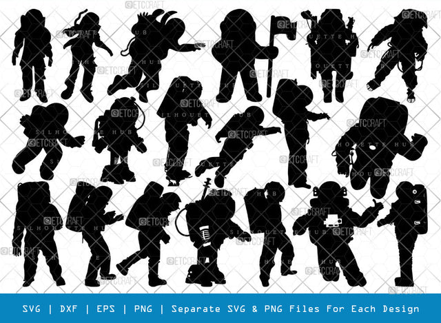 Astronauts SVG Cut Files | Astronauts Silhouette | Space Suit Svg | Space Man Svg | Planet Svg | Space Ship Svg | Astronauts Bundle SVG ETC Craft 