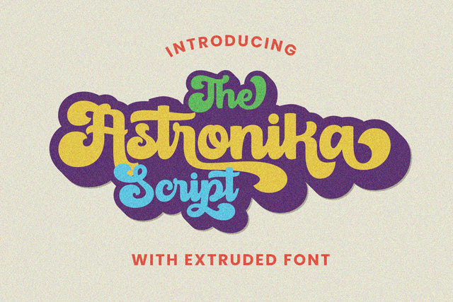 Astronika - Retro Bold Script Font ahweproject 