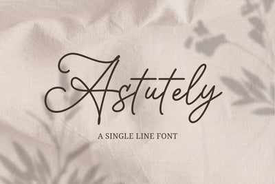 Astutely - a Single Line Font Font nhfonts 
