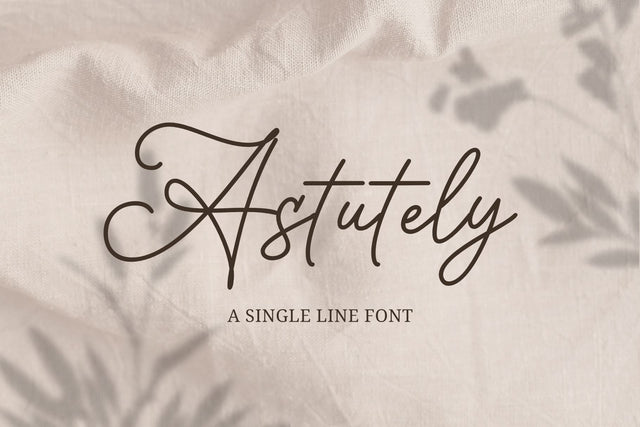 Astutely - a Single Line Font Font nhfonts 