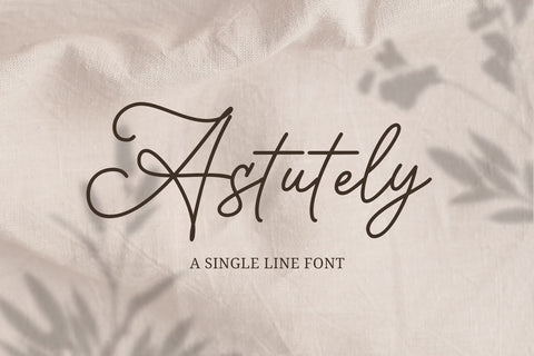 Astutely - a Single Line Font Font nhfonts 