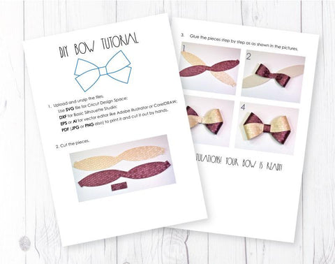 Asymmetrical bow template SVG ArtiCuties 