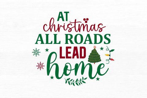 At christmas all roads SVG Design SVG Regulrcrative 