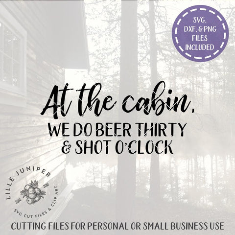 At the Cabin SVG | Family SVG | Rustic Sign Design SVG LilleJuniper 