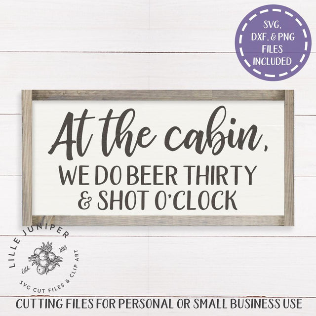At the Cabin SVG | Family SVG | Rustic Sign Design SVG LilleJuniper 