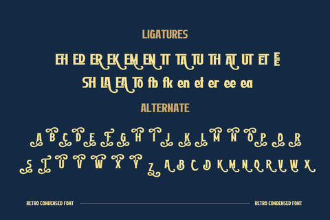 Ateknov | Retro Condensed Font Font twinletter 