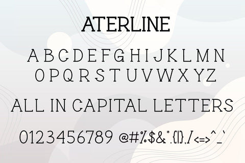 Aterline Slab Serif Font AEN Creative Store 