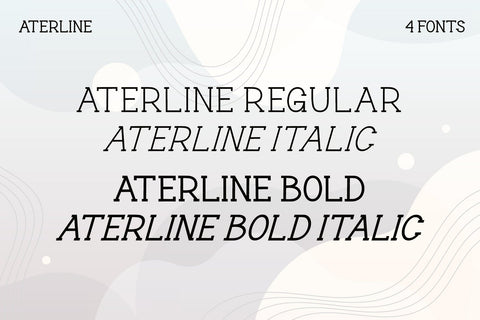 Aterline Slab Serif Font AEN Creative Store 