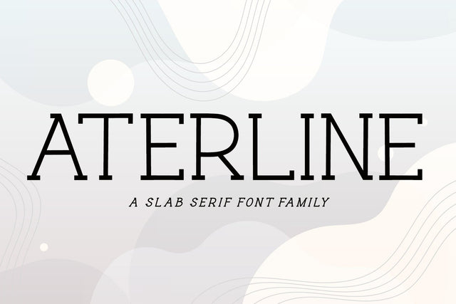 Aterline Slab Serif Font AEN Creative Store 