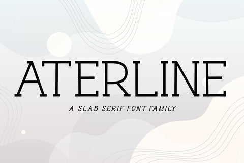 Aterline Slab Serif Font AEN Creative Store 