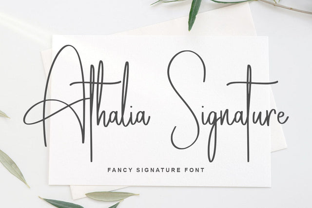 Athalia Signature Font Abo Daniel Studio 