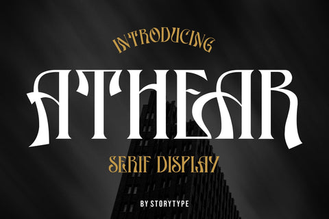 ATHEAR Typeface Font Storytype Studio 