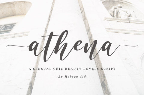 Athena a Sensual Chic Beauty Script Font Haksen 