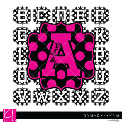 Athletic Letter Frames SVG Kelly Lollar Designs