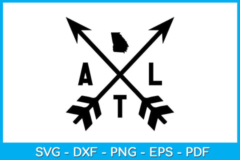 ATL Georgia With Arrows SVG PNG PDF Cut File SVG Creativedesigntee 
