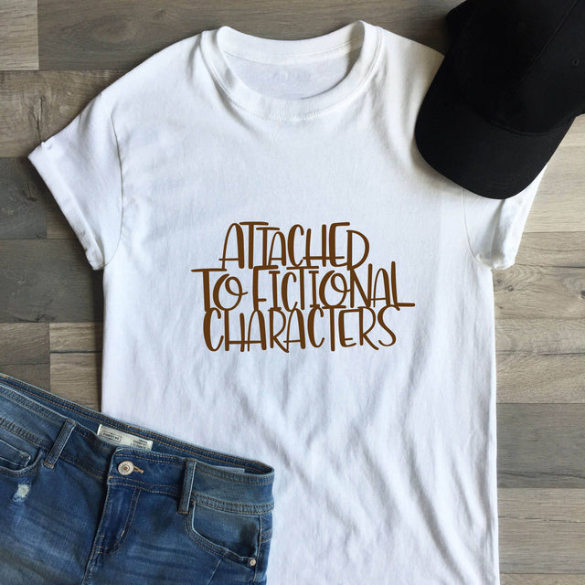 Attached To Fictional Characters Hand Lettered SVG Cut File Cricut Silhouette Cut File SVG Maple & Olive Designs 