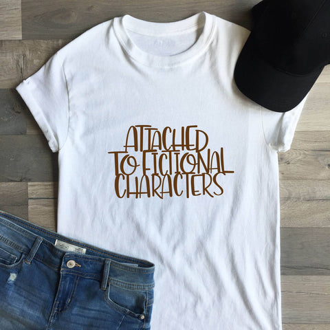 Attached To Fictional Characters Hand Lettered SVG Cut File Cricut Silhouette Cut File SVG Maple & Olive Designs 